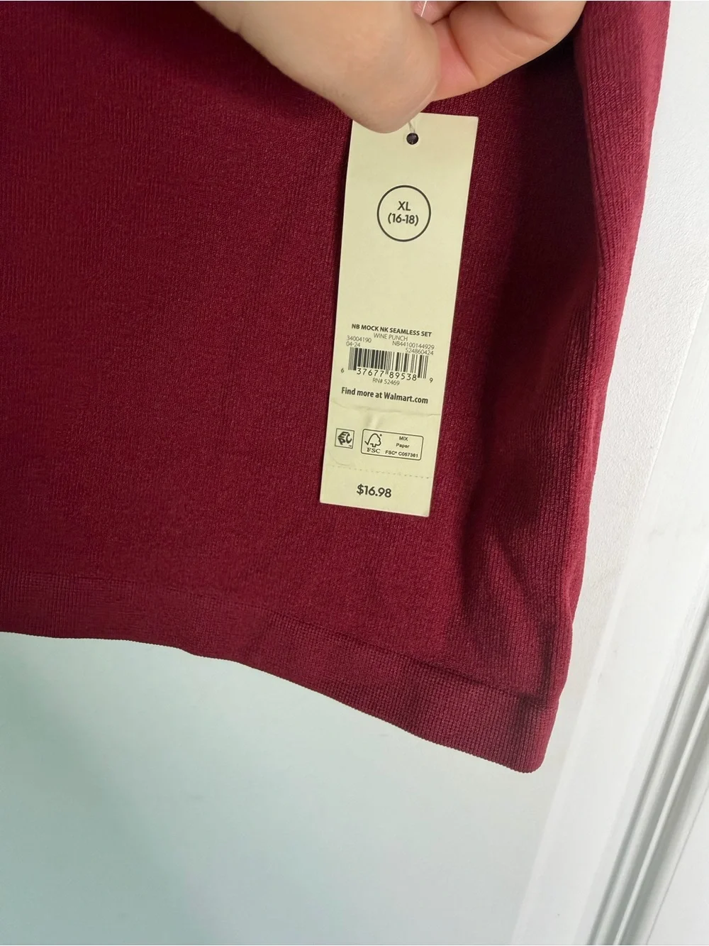 NWT Girls No Boundaries Sleeveless Mock Neck Crop Top In “Wine Punch” Sz 16/18